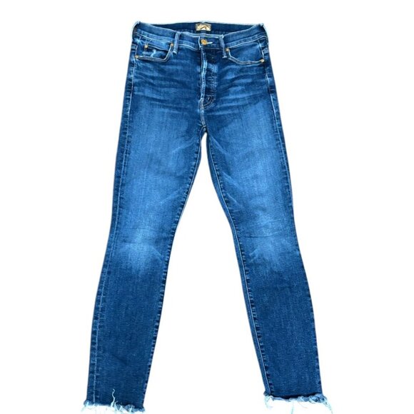 MOTHER JEANS RAW  HEM  THE STUNNER ANKLE FRAY SIZE 26" EUC - Picture 3 of 5